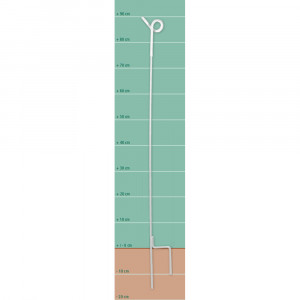 AKO METALEN PAAL MET KRULISOLATOR WIT (10 STUKS). AKO METALEN PAAL MET KRULISOLATOR WIT (10 STUKS).