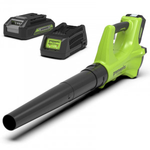 Greenworks 24 Volt Accu Bladblazer met 2.0 Ah accu en lader Greenworks 24 Volt Accu Bladblazer met 2.0 Ah accu en lader